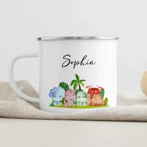 Personalisierte Kindertasse "Dinos"