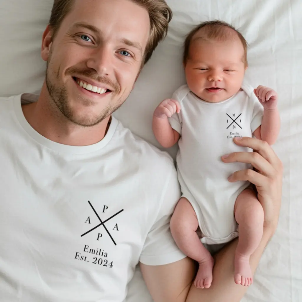 Personalisierter Partnerlook für Papa und Baby “Papa – MINI”